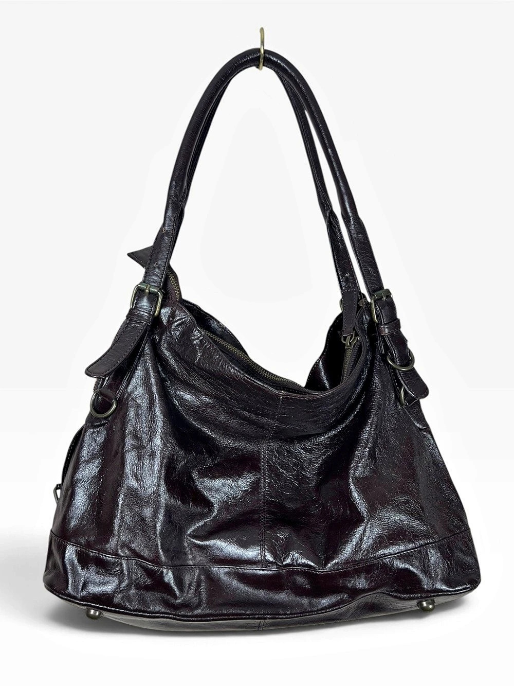 Latico Womens Cognac Brown Leather Hobo Shoulder Bag Slouchy Y2K Boho Indie
